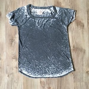 Chaser LA Black Front Cutout Tshirt Top